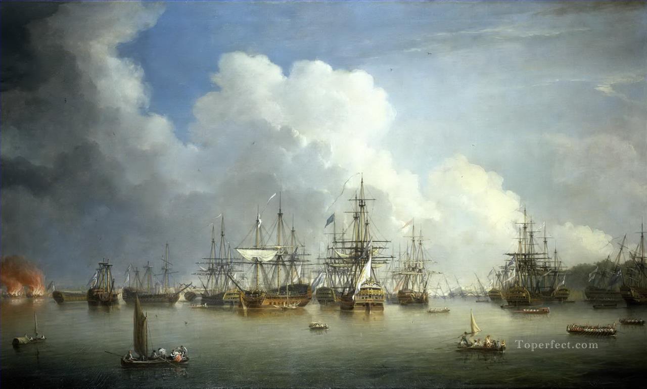 Dominic Serres the Elder The Captured Spanish Fleet at Havana 1762 Naval Battles Oil Paintings
